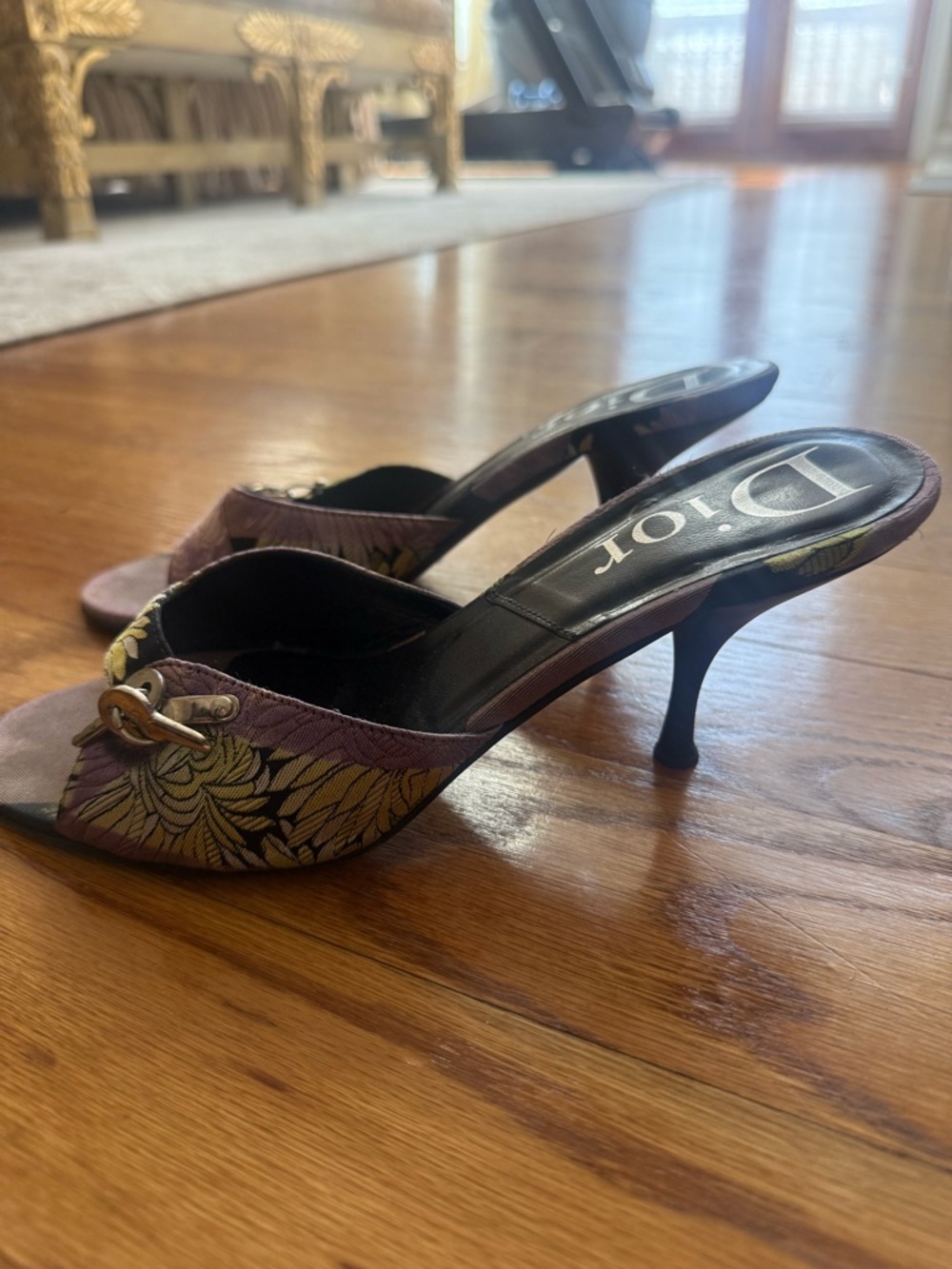 Vintage Dior Lock&Key Slip-On Heeled Mules - Picture 3 of 8